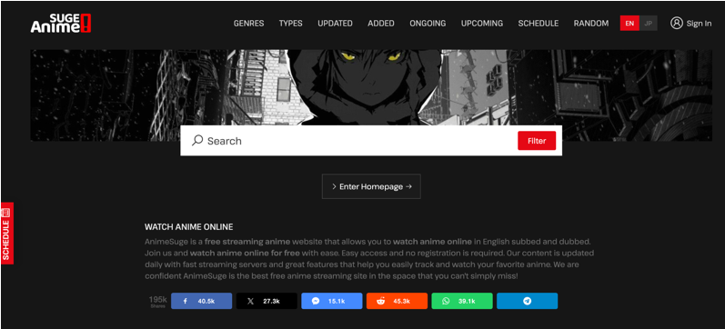 AnimeSuge KissAnime alternative