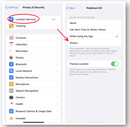 Check Location Services