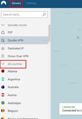 Update Location Spotify by Nord VPN
