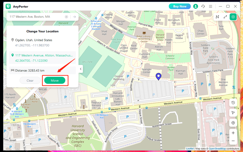 How to fake your location from iPhone to Android with AWZ AnyPorter