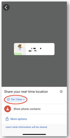 How to send location on iPhone using Google Maps