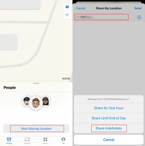 Find My App Share Indefinitely