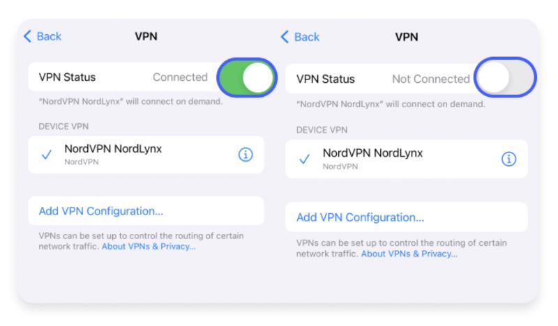 Disable VPN