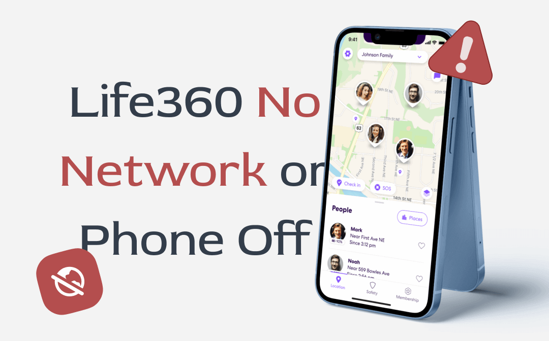 Life360 no network or phone off