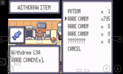 Pokemon Emerald Rare Candy Cheat