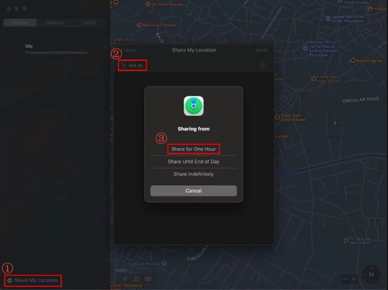 Location from Mac with Find My App