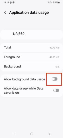 Turn off Backgroud App Referesh Android